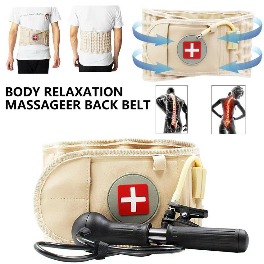 Air Waist Support Belt Medical Back Pain Relief Air Traction Spine Decompression Lumbar Inflatable Belt