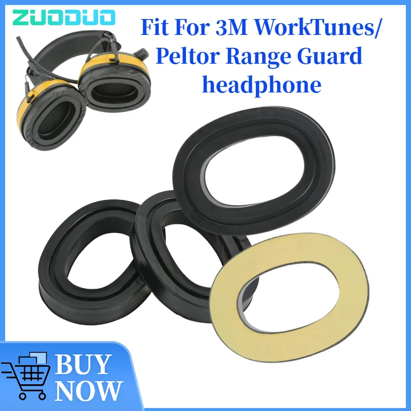 

ZUODUO Replacement Earpads for 3M WorkTunes/Peltor Range Guard Earmuffs Ultra-soft Sponge Cushion Cover Repair Parts Headphone