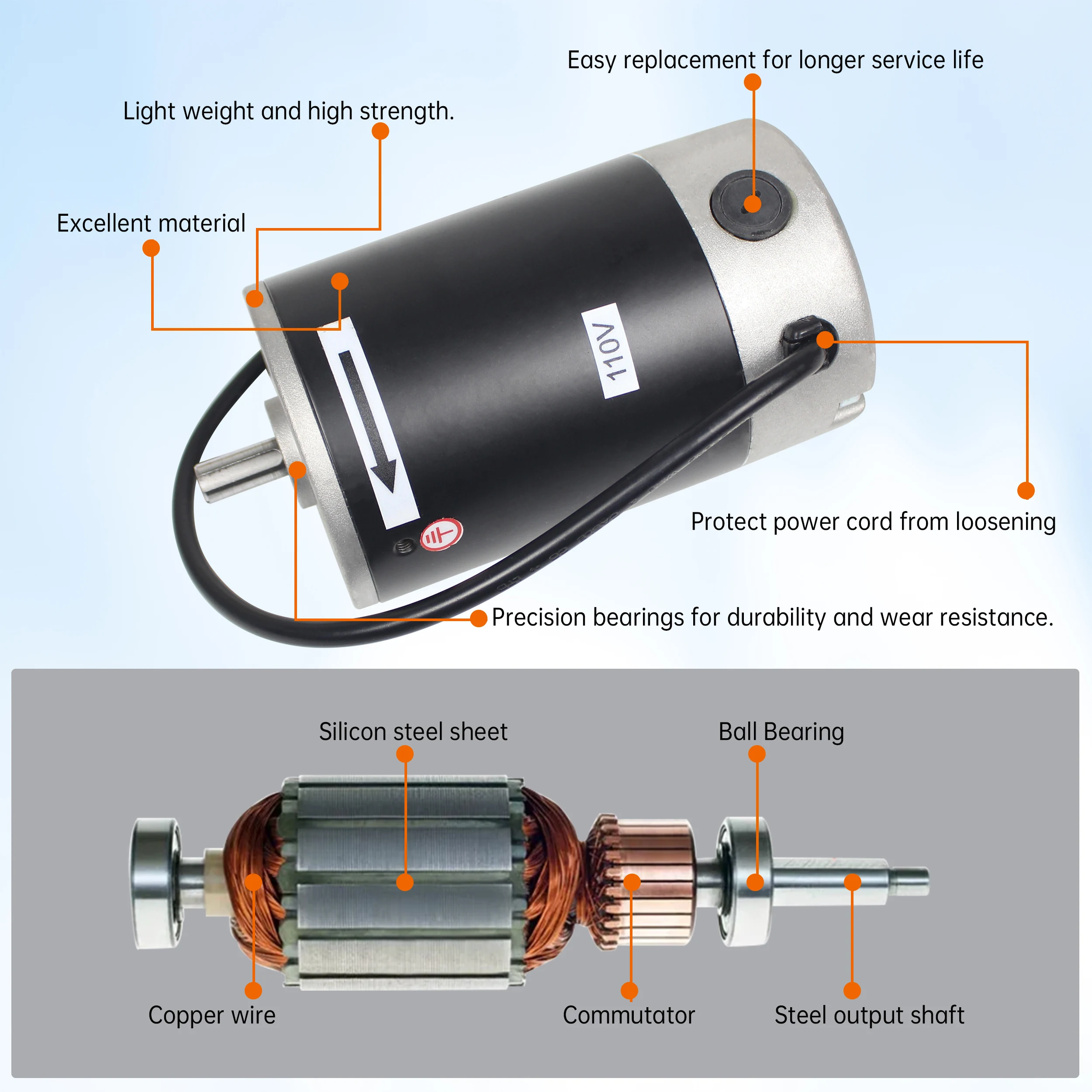 RATTM Mini Lathe Motor 550W 750W DC Brush Motor 110V 220V for CJ-0618 CD/WM210 Wood Milling Lathe Machine Accessories Parts