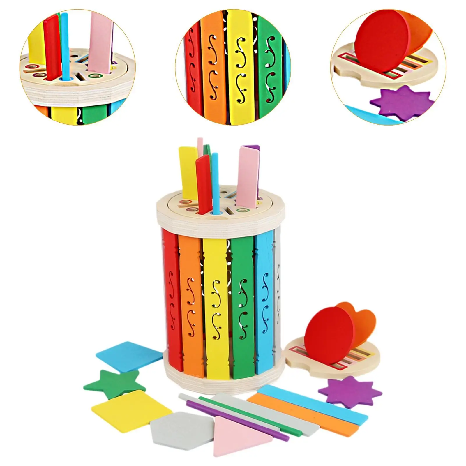 Shape Sorter Early Learning Color Matching Toy for Baby Girls Boys Toddlers