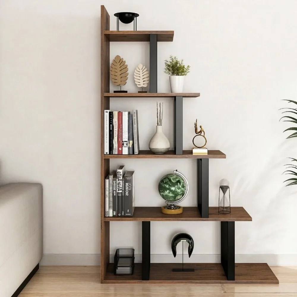 

Study Room Library Shelf Librero Freestanding Open Corner Bookshelves for Office Bookcase & Magazine Racks 5-Tier Bookshelf Home