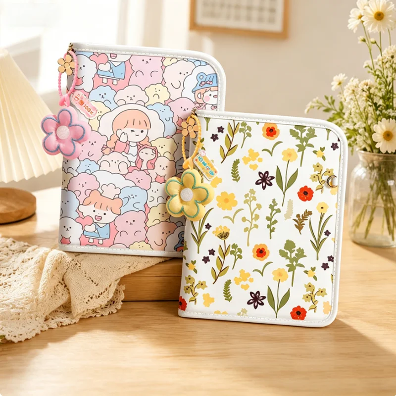 Sweet Print Pregnancy Binder, Cute Fabric Zippered Organizer for Prenatal Records