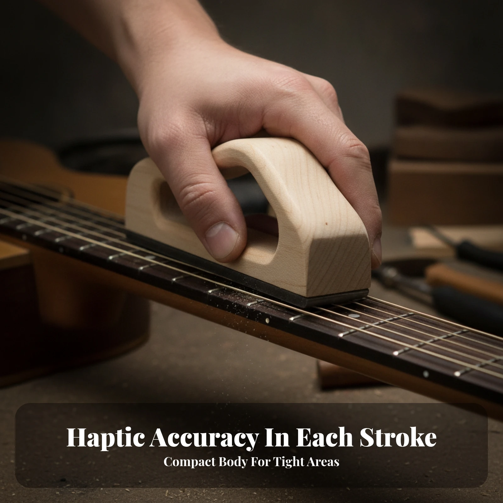 Guitar Sanding Block Comfortable Grip Guitar Maintenance Tool Instrument Leveling Tool Convenient Wooden for Luthiers, Workshops