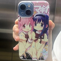 Japanese Cute Anime Girl iPhone Case For iPhone 16 15 14 13 12 11 Pro Max XR XS MAX 7 8 PLUS MINI INS Silicone Rubber Cover