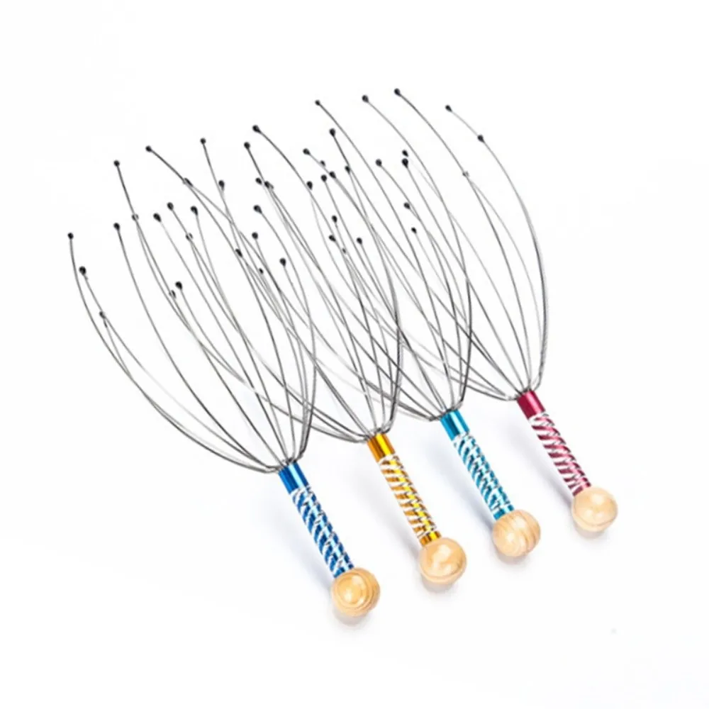 Stainless Steel Wire Head Massager Muscle Tension Relief Scratch Tool Octopus Head Massager Octopus Shaped Scalp Massager