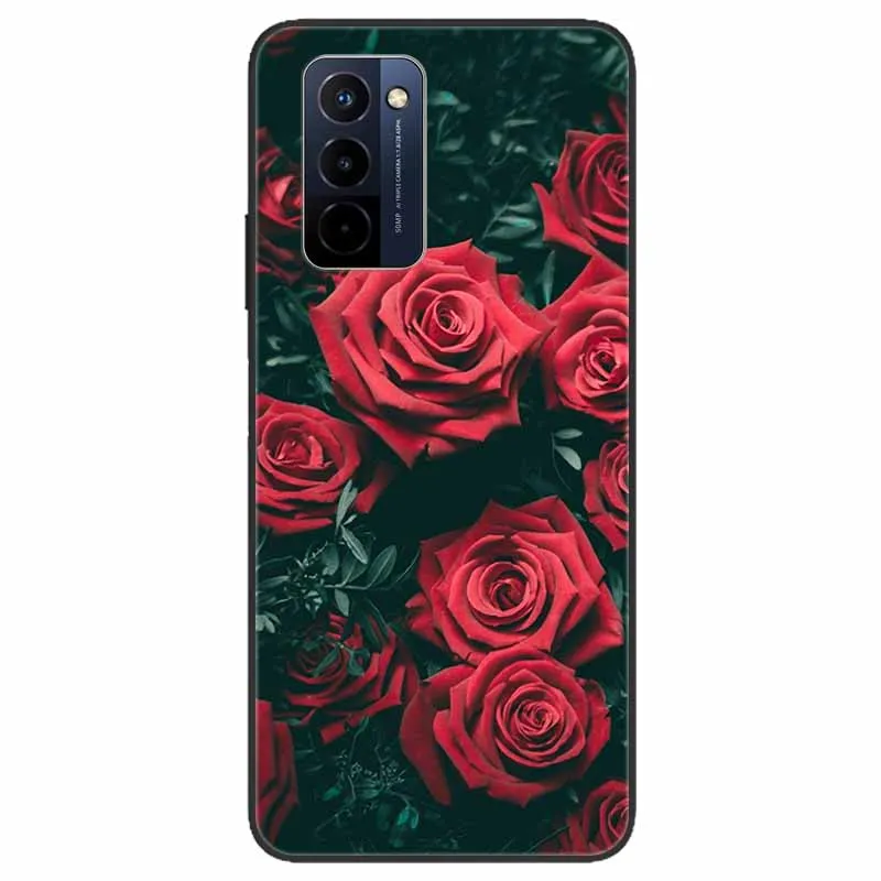 For Wiko 10 Case Protective Soft Silicone Black TPU Bumper for Wiko 10 Phone Cover on for Wiko10 Cartoon Flowers Animals Painted