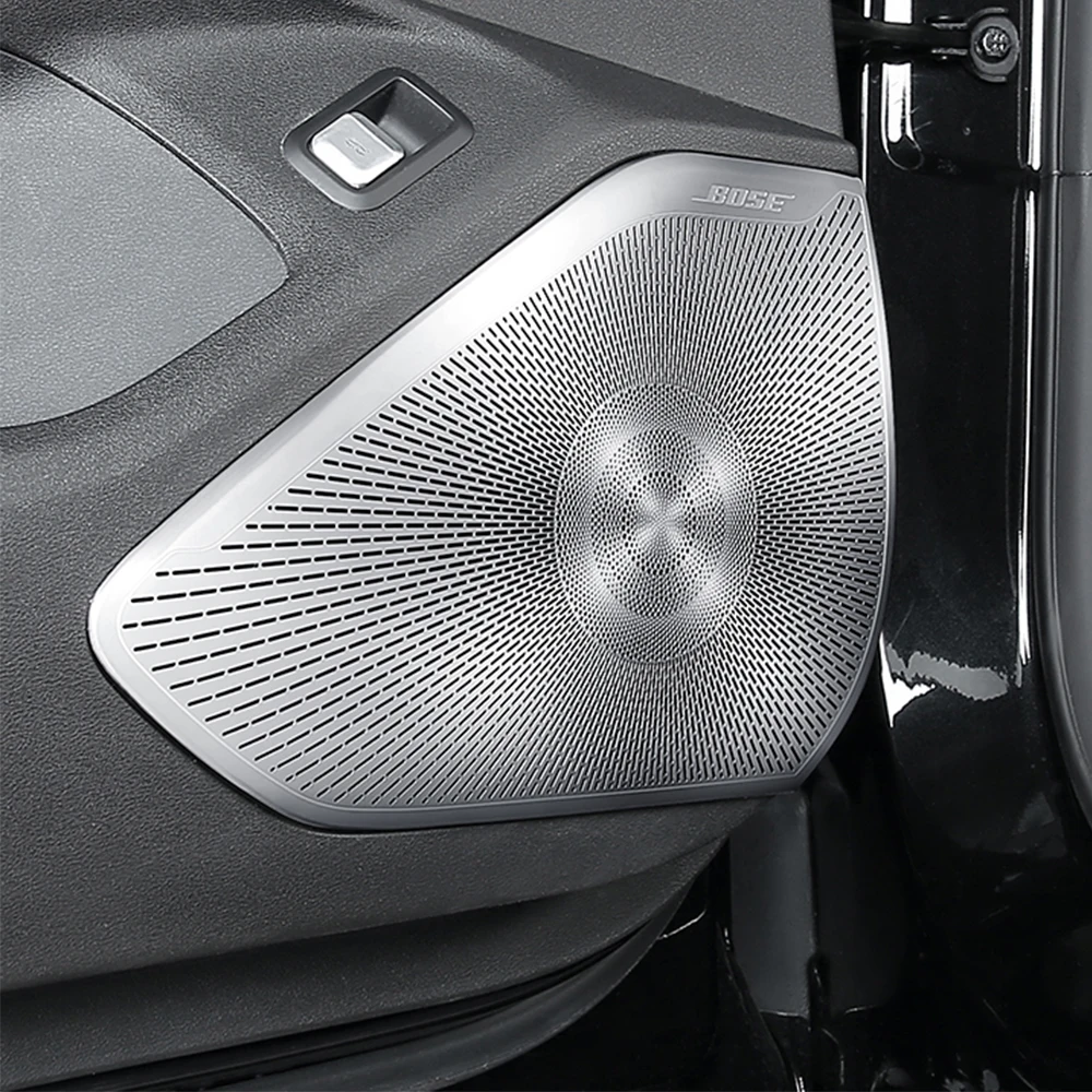 

4 Pcs For Geely Monjaro KX11 Manjaro Car Doors Stainless Steel Horn Cover Interior Upgraded Supplies Car Door Audio Cover ﻿