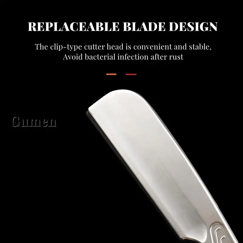 ماكينة حلاقة لقطع اللحية 3 خيارات للرجال ماكينة حلاقة يدوية مستقيمة لشفرات ريشة أدوات تنظيف اللحية