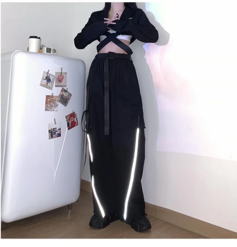 جديد الربيع والخريف رقيقة النسخة الكورية العمل السراويل عاكس حزمة أقدام فضفاضة تنوعا الترفيه تسلق الجبال السراويل في الهواء الطلق #6