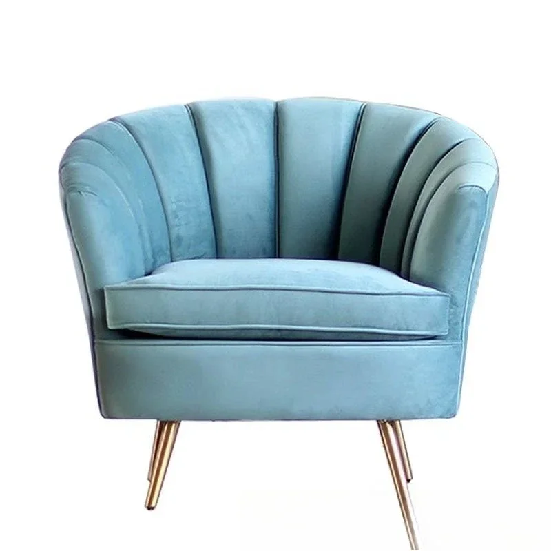 Sofá individual Simple y moderno, cafetería, hotel, club, acero inoxidable, sofá de negociación de moda