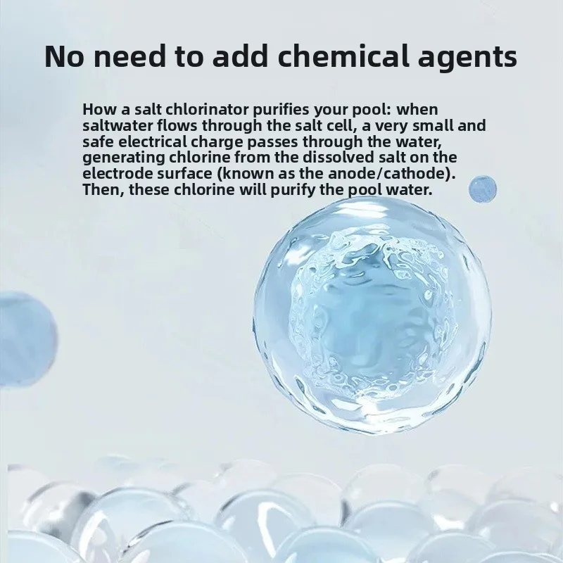 Salzelektrolyseur für Schwimmbäder, Natriumhypochlorit-Generator, Badesalz-Chlorierungsanlage