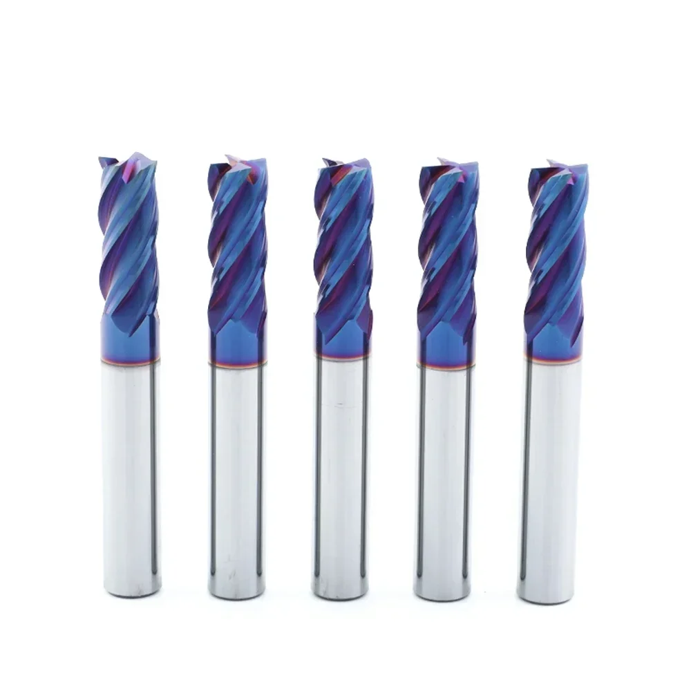 Cortador de fresado con revestimiento de aleación, herramienta de acero de tungsteno, mecanizado Cnc, Hrc65, Kit de fresadora