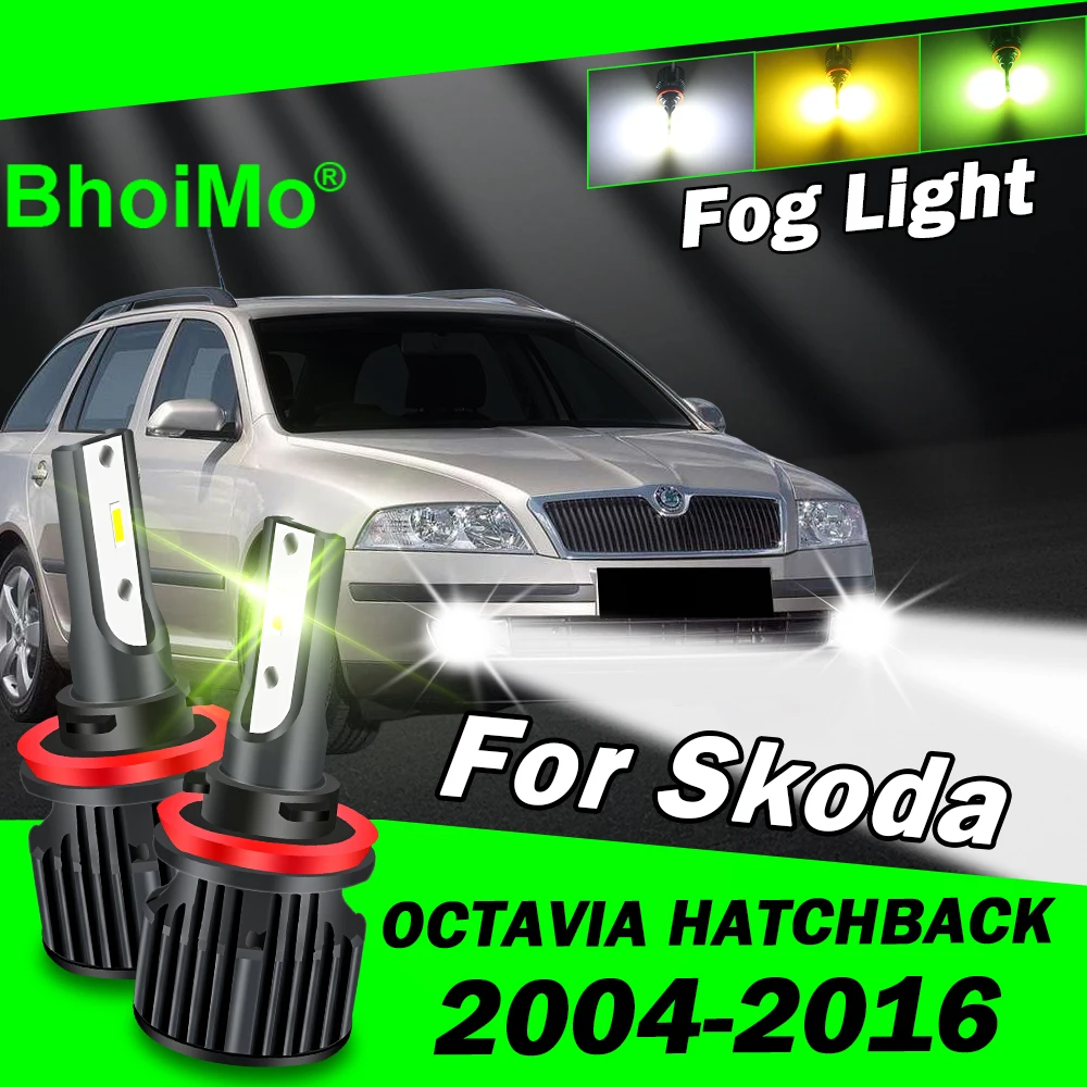 

BhoiMo Front Fog Light Lamp For Skoda Octavia Hatchback Led Bulb 2005 2006 2007 2008 2009 2010 2011 2012 2013 2014 2015 2016