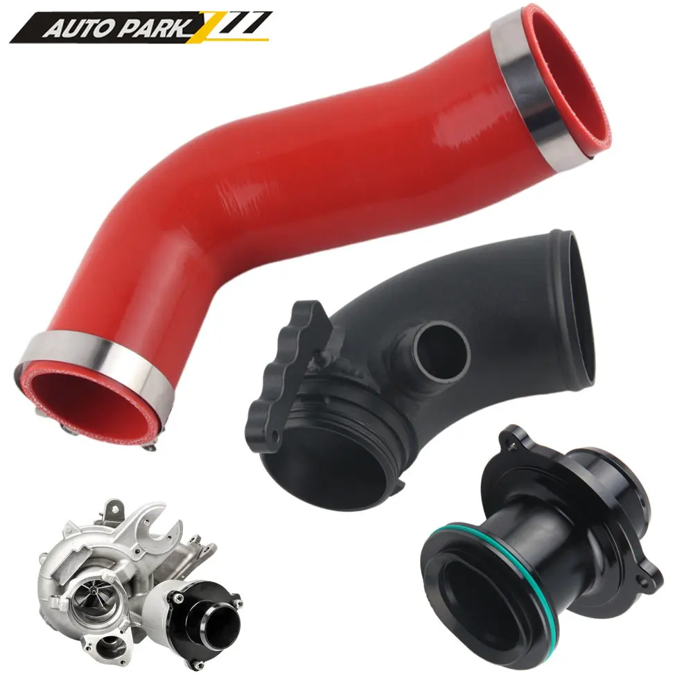 Free Shipping Turbo Inlet Elbow Muffler Delete With Silicone Intake Hose For VW Golf MK7 R Audi 2015+ V8 MK3 A3 S3 TT EA888 3gen