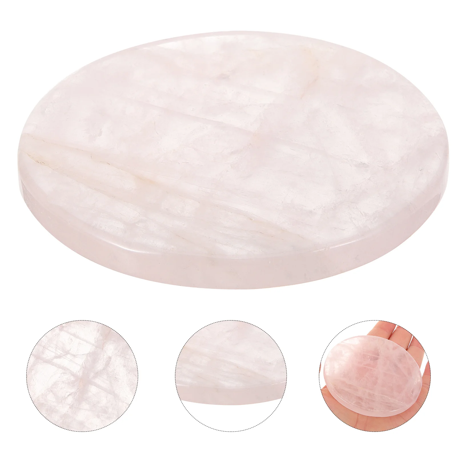 قاعدة كريستال طبيعية أنيقة على شكل دائري مناسبة تمامًا لأكواب مختلفة عازلة للحرارة ديكور منزلي كوستر كريستالي