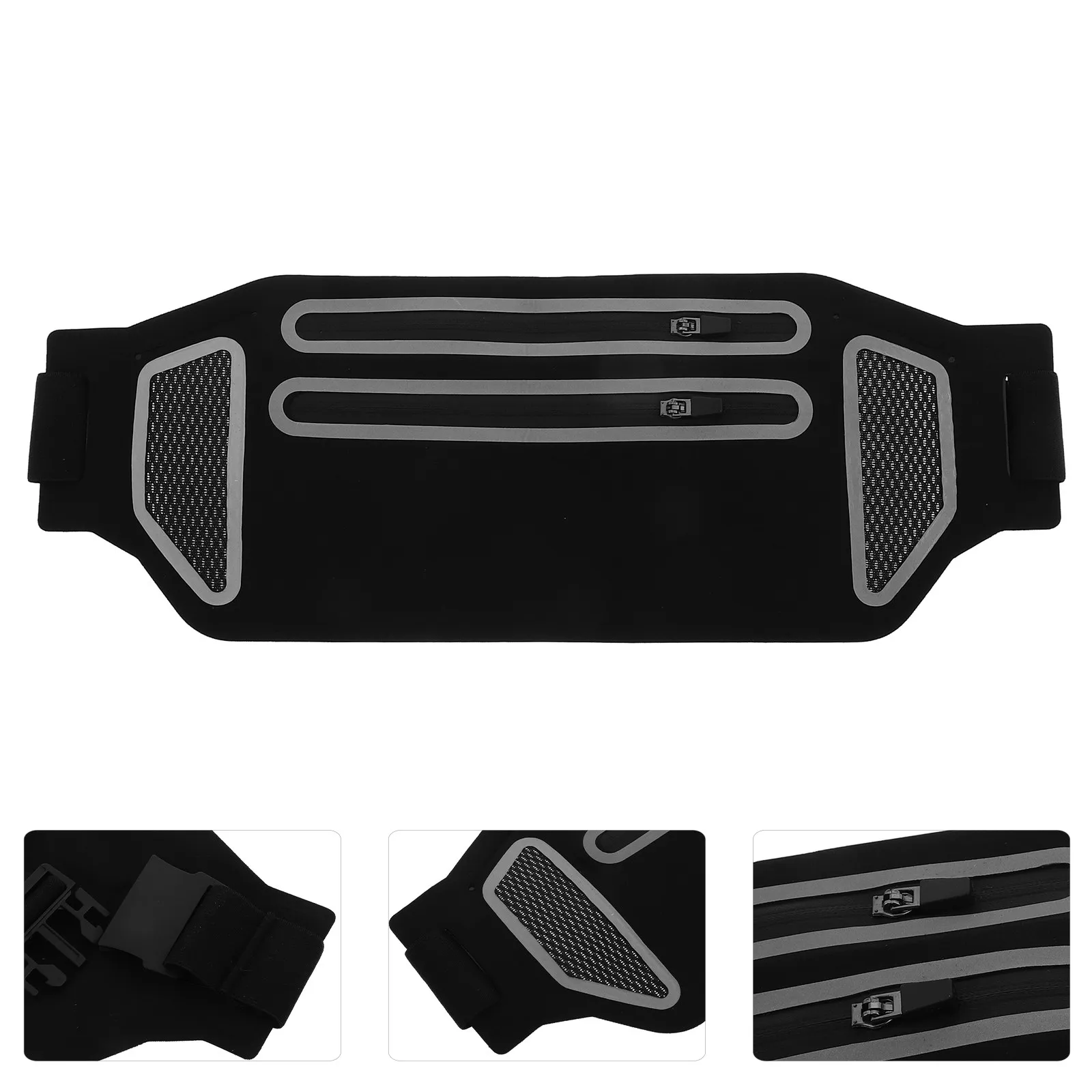 

Outdoor Sports Waist Bag Ultrathin Dual Zipper Waterproof Running Gym Fitness Fanny Pack Marathon Money Belt for Men Women