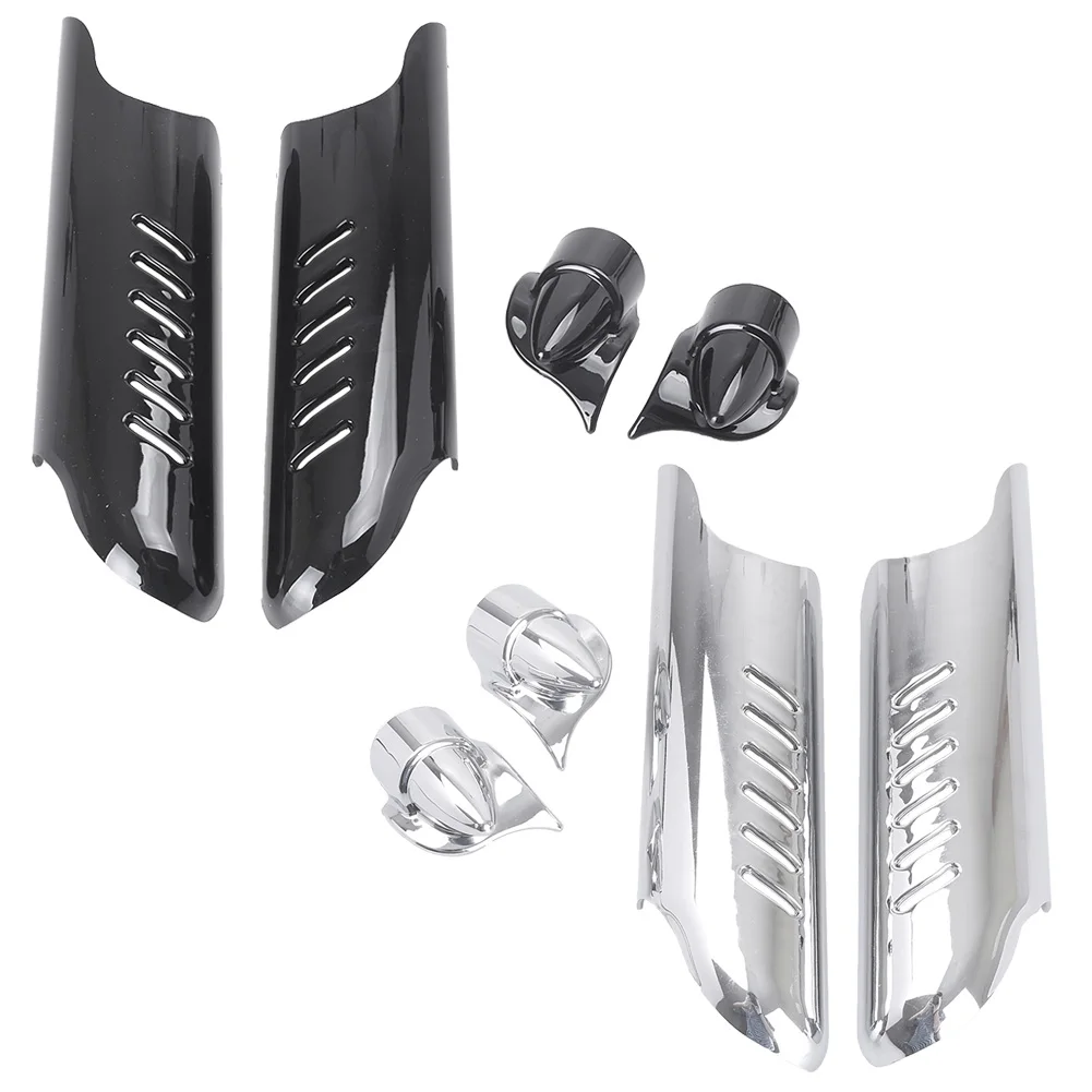 Motorcycle Lower Fork Leg Deflector Shield Kit For Harley Touring 2000-2013 Electra Glide/ Road King Glide/Street Glide/ Trikes