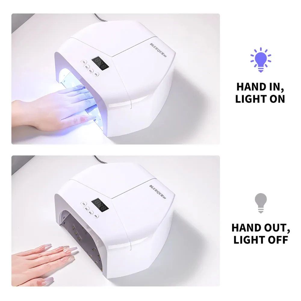 268W 72Pcs LED UV Light Dryer for Nails Gel Polish with 3 Timer Setting & LCD Touch Display Screen