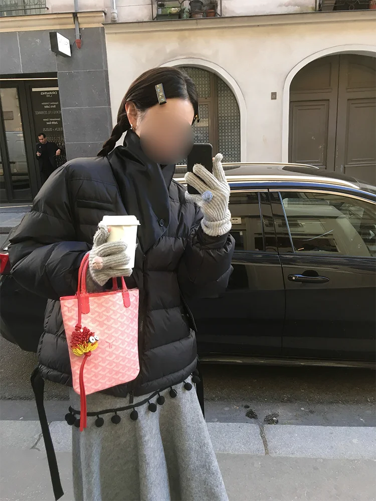 

Женская зимняя куртка-пуховик MONA 90 White Du down, белая, дизайнерская, повседневная, утепленная, новинка