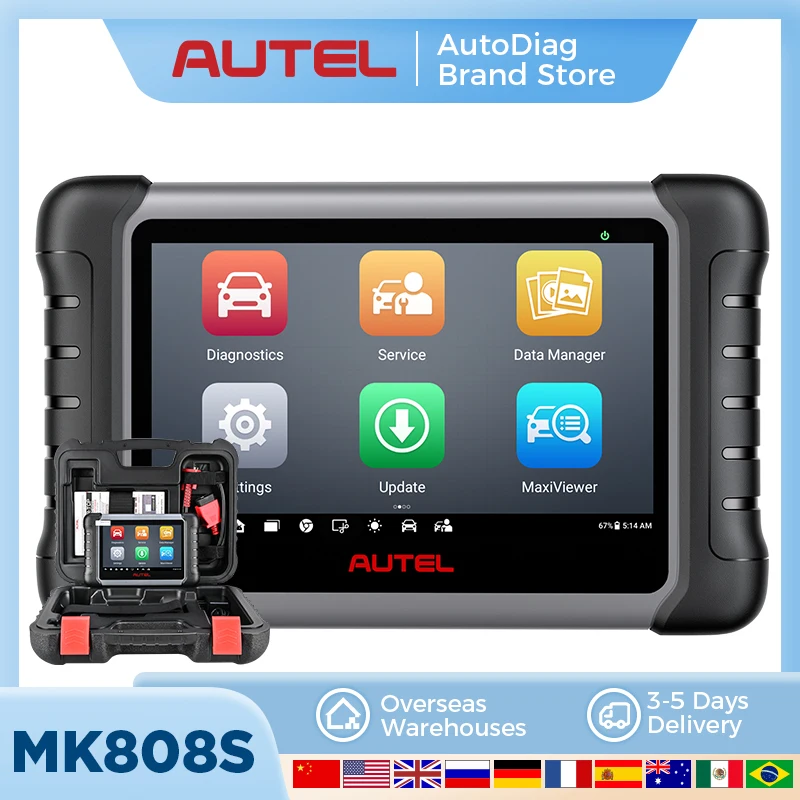 

Autel MaxiCOM MK808S сканер автомобильный диагностический инструмент двунаправленная диагностика OBD2 сканирующий инструмент все системы диагностики