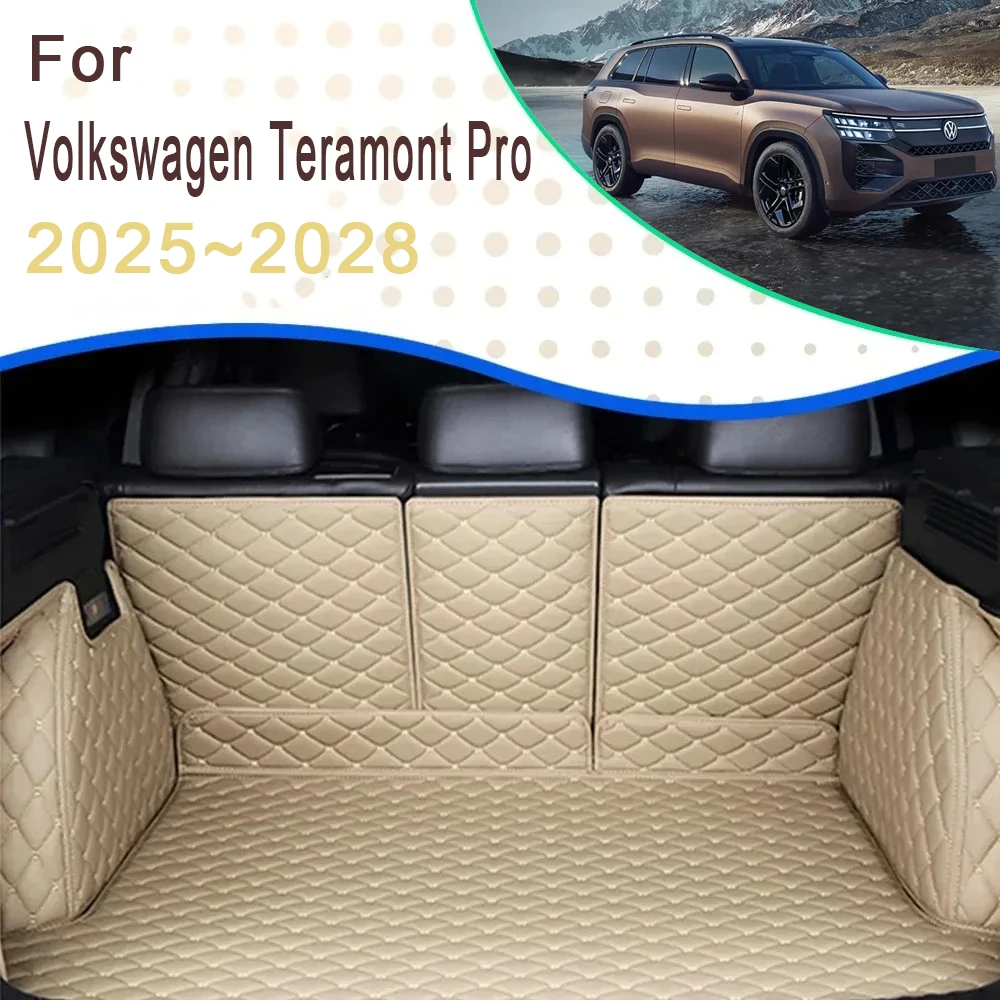 

Car Rear Trunk Mats For Volkswagen VW Teramont Pro 2025 2026 2027 2028 Waterproof Mats Storage Pads Carpets Auto Accessories