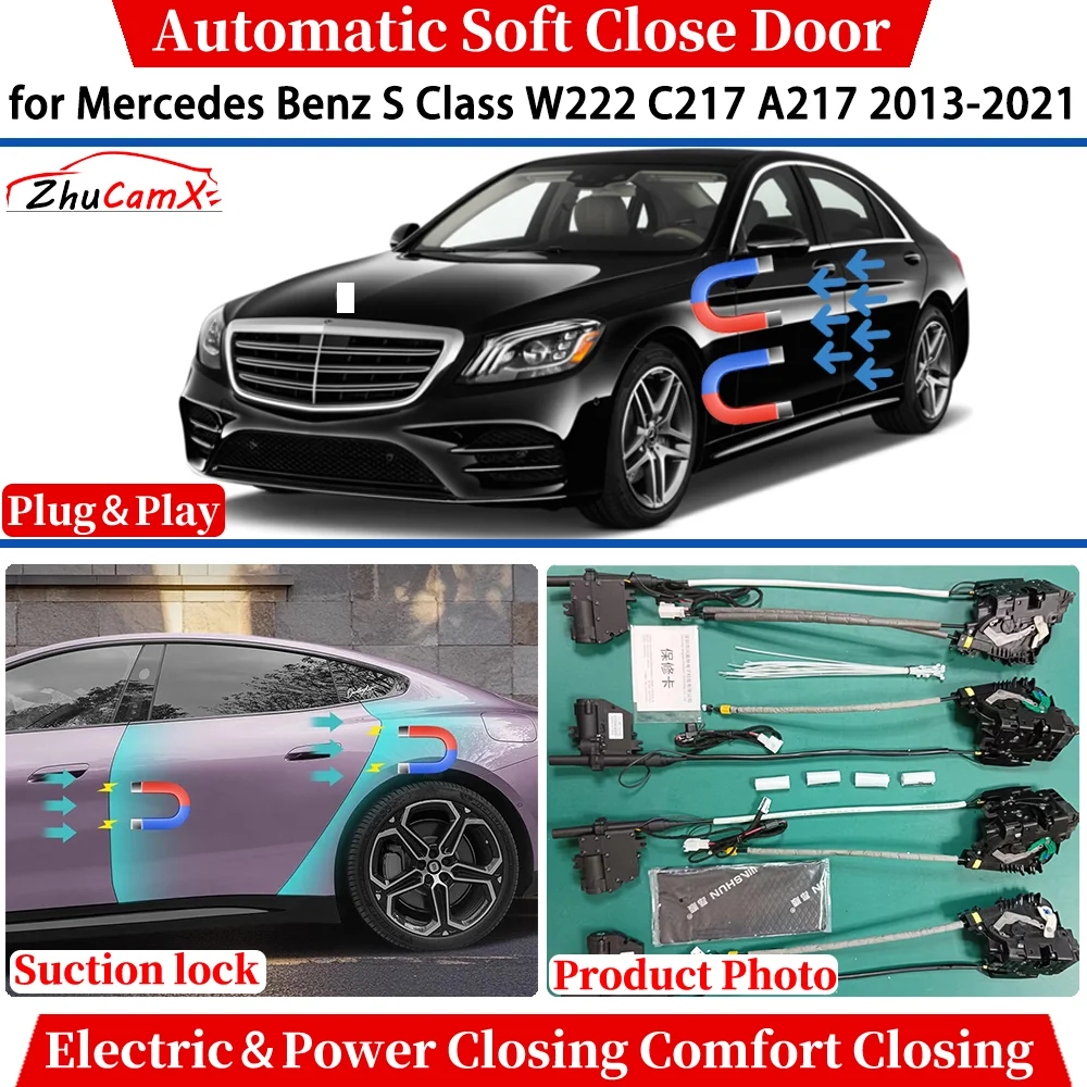 

for Mercedes Benz S Class W222 C217 A217 2013-2021 Automatic Soft Close Door Electric Power Comfort Closing Suction lock System