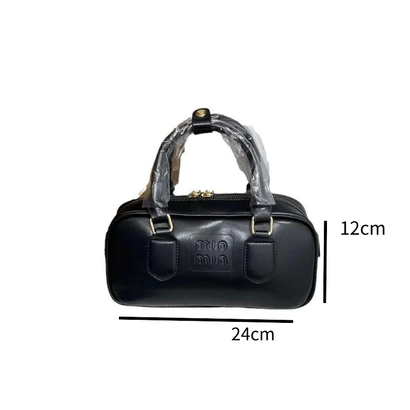 Designer Retro Bowling Bag Fashionable All Matching Handbag Casual Large Capacity Diagonal Bag Simple Small Square Bag