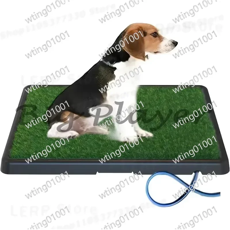 for Dog Portable Potty Tray Washable Artificial Grass Pad Indoor Outdoor Puppy Toilet Training Mat Flushable Urine Area