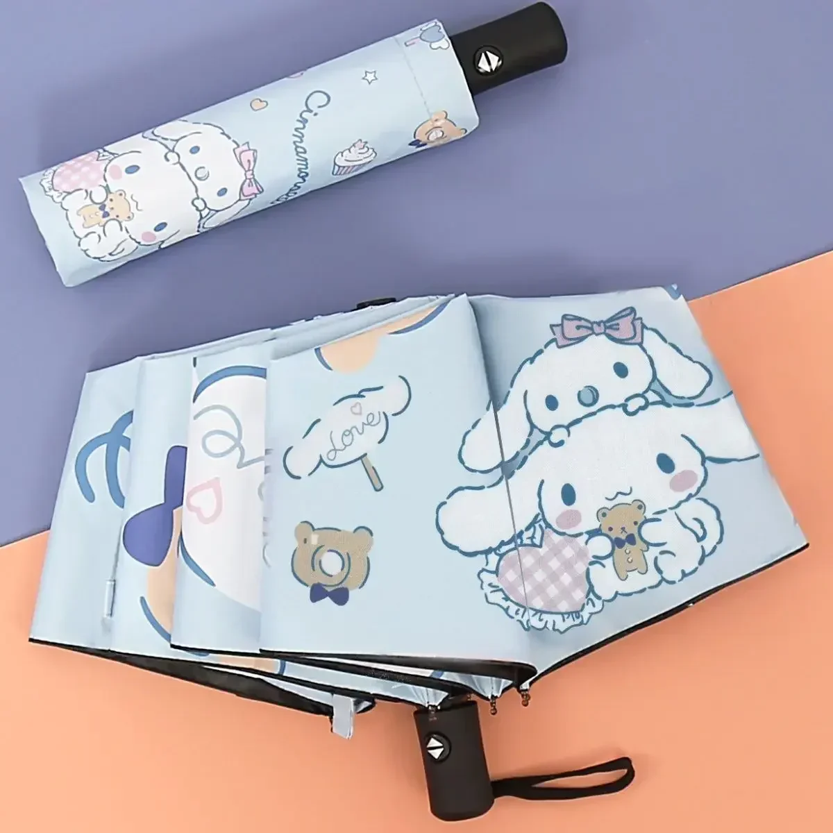 Laurel Dog Full-automatic Umbrella Women Dual-purpose Sun Protection and UV Protection Umbrellas Compact Folding Sanrio