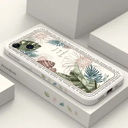 Ins Tropical Style Phone Case For iPhone 17 Air 16 15 14 13 12 11 Pro Max Mini X XR XS MAX Plus Cover