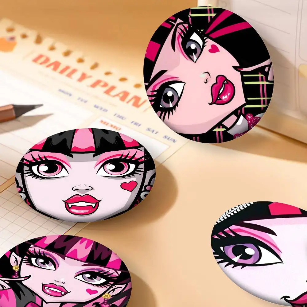 D-Draculaura значки круглый лазерный значок мультяшная брошь одежда аксессуары для рюкзака лацкан