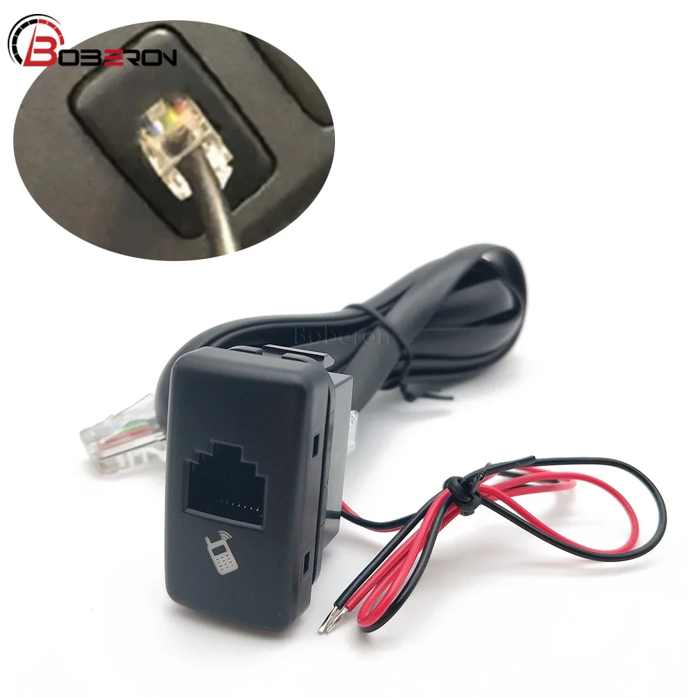 1PC Car Radio Microphone 8 cores Adapter Socket Hand Microphone Switch Hole Socket For Toyota FJ