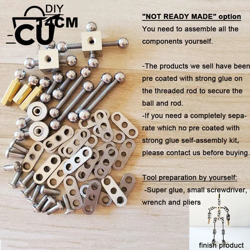 ​​DIY Stop Motion Armature Kit, Metal Skeleton Puppet for Character Animation & Studio Figure Design, Adjustable Joints​​