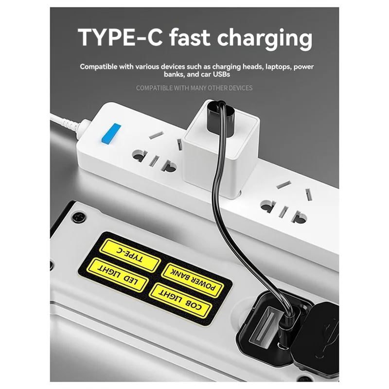 جديد-سلسلة المفاتيح LED مصباح يدوي قاعدة مغناطيسية المفاتيح مصباح يدوي نوع-C فانوس التخييم