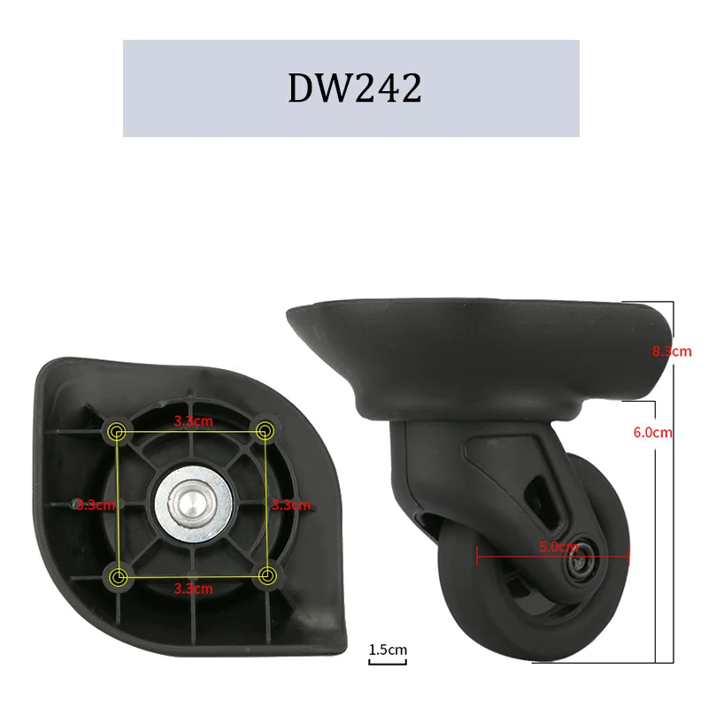 Suitable For ELLE DW242 Universal Wheel Trolley Case Wheel Replacement Luggage Pulley Sliding Casters wear-resistant Repair