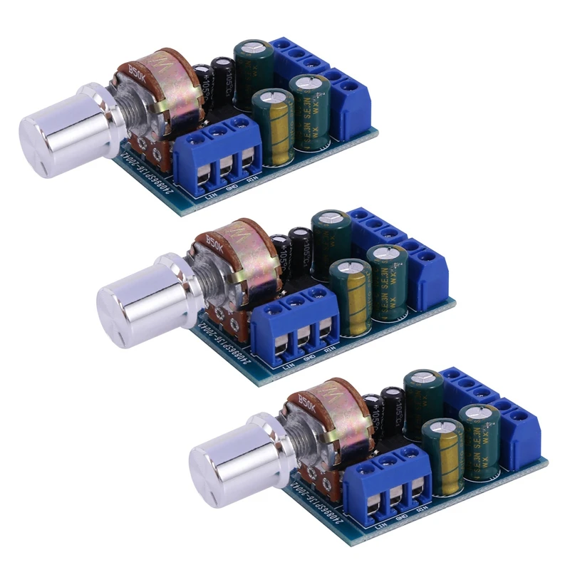 3X TDA2822 TDA2822M Mini 2.0 Channel 2X1W Stereo Audio Power Amplifier Board DC 5V 12V CAR Volume Control Module