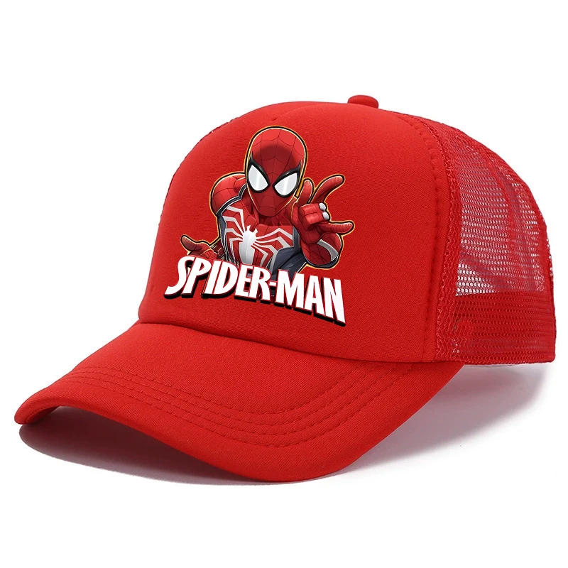 Gorras de béisbol de Spiderman de Marvel, divertidas figuras de dibujos animados de anime, gorra para el sol, gorra con visera Kawaii para padres, hombres y mujeres, gorras modernas y lindas para exteriores
