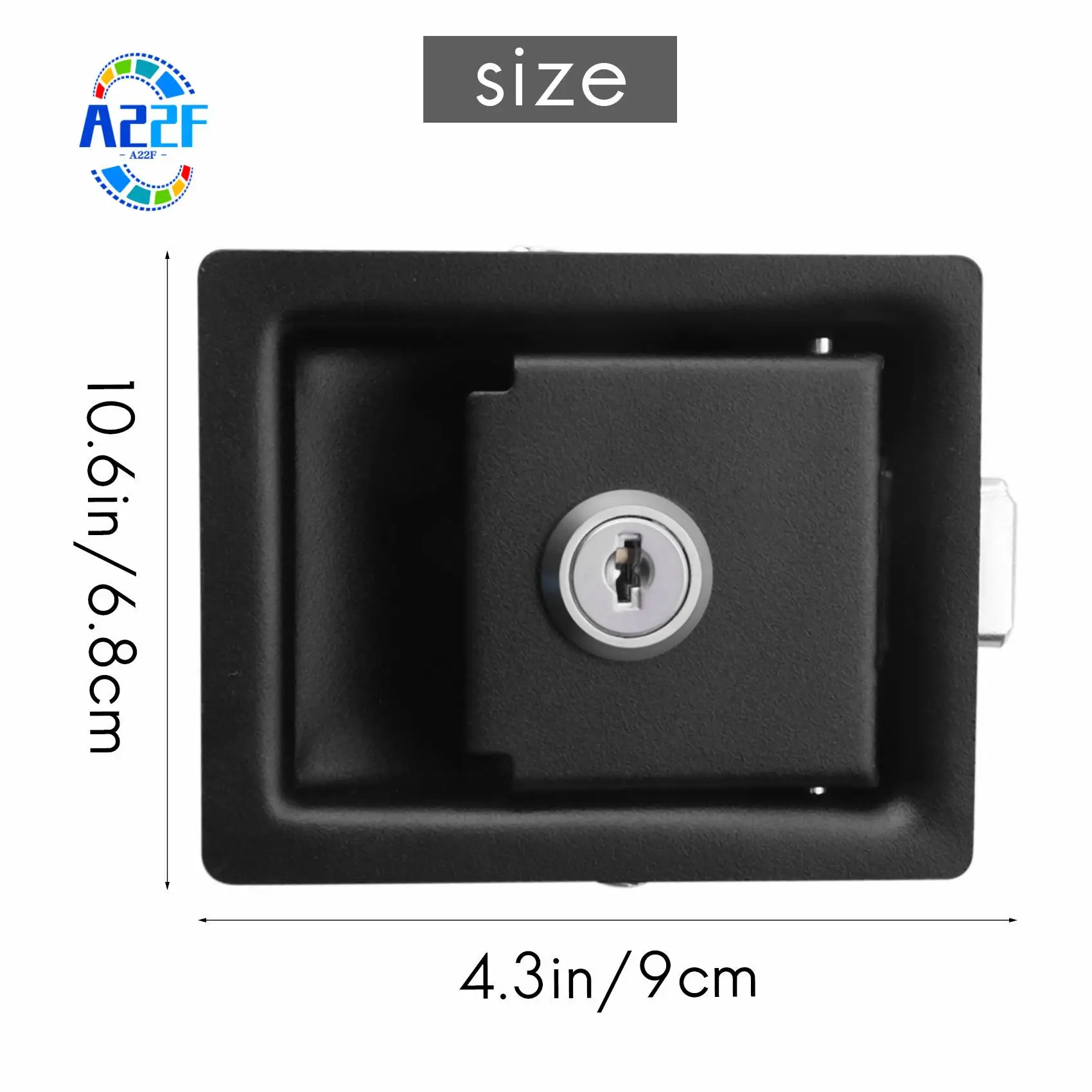 

A22F-Rv Car Paddle Entry Door Lock Latch Handle Knob Camper-Trailer Pull Type Panel Door Lock