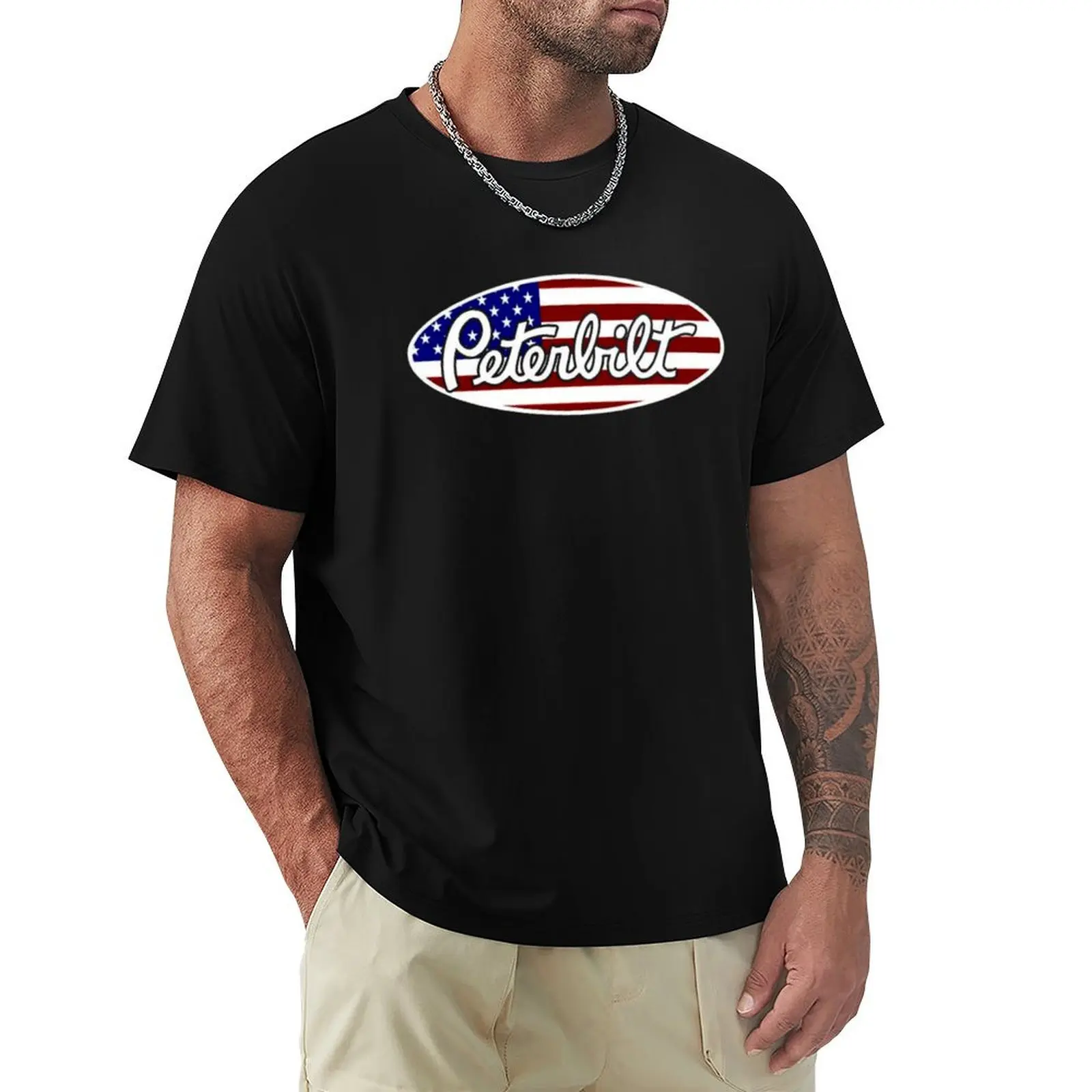 

Peterbilt T-Shirt Casual Fashion Short Sleeve Cotton T-Shirt