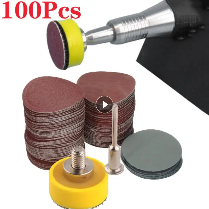 

100Pcs 1inch 25mm Sanding Discs Pad 100-3000 Grit Abrasive Polishing Pad Kit For Dremel Rotary Tool Sandpapers Accessories Tools