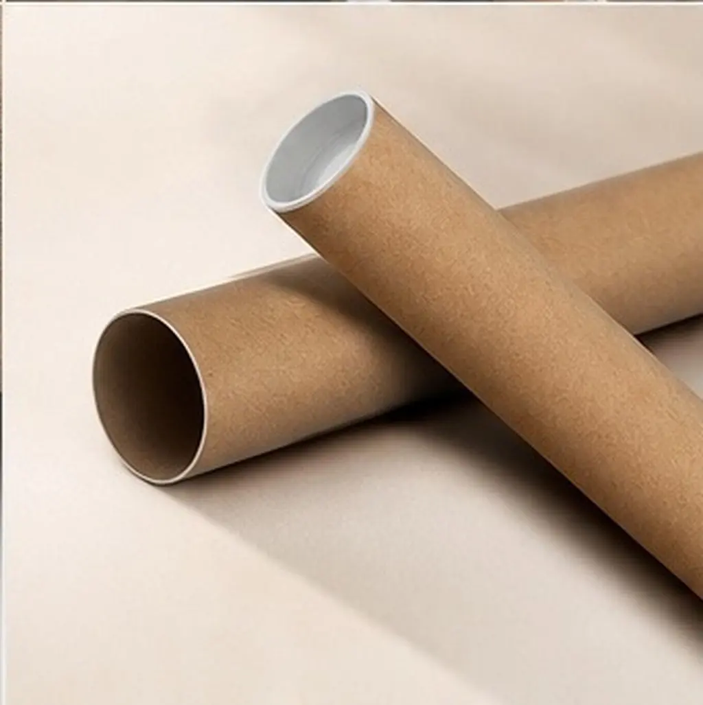 2Pcs Poster Mailing Tubes Thickened Kraft Paper Poster Tubes with Caps for Shipping Storage Art Prints Blueprints Documents