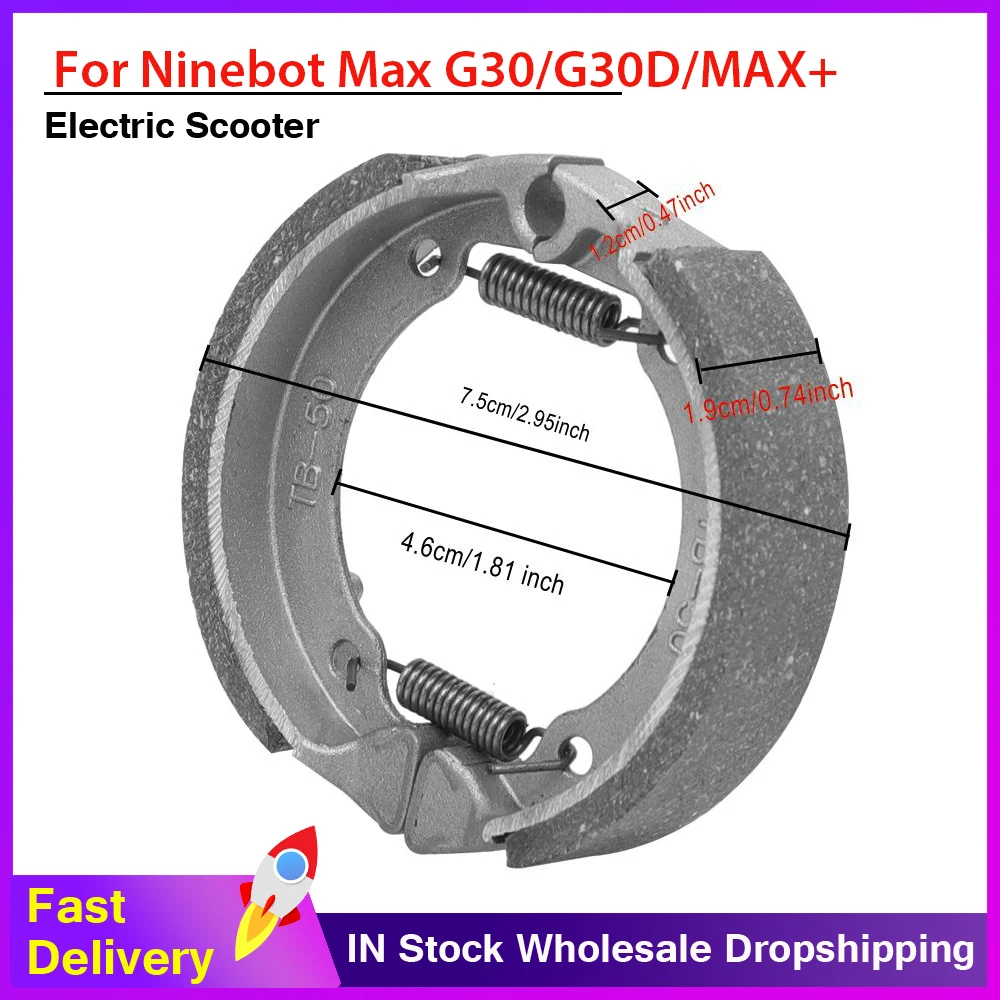 Electric Scooter Drum Brake Motor Brake Pad for Ninebot Max G30/G30D/MAX+/MAX Pro/S90L Wheel Brake Drum