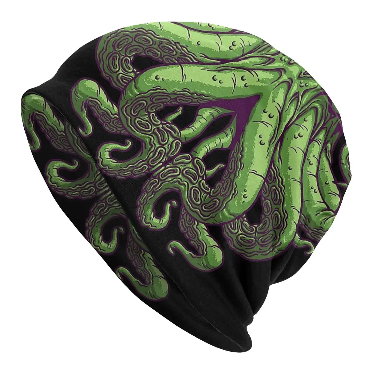 CTHULHU หน้ากาก cthulhu หมวกแฟชั่น Street Skullies Beanies หมวกหญิงความร้อนยืดหยุ่น Bonnet หมวกถัก