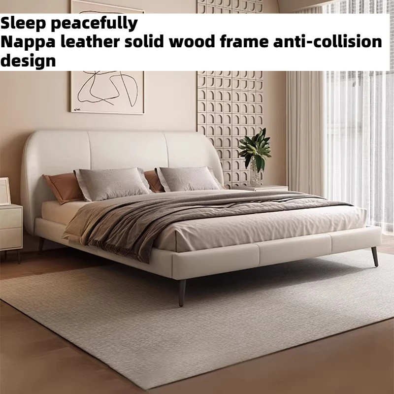 

150x200cm Bedside Table Double Bed Frame Full Couples Headboard Bed 2 People Luxury Modern King Size Queen Bedroom Furniture