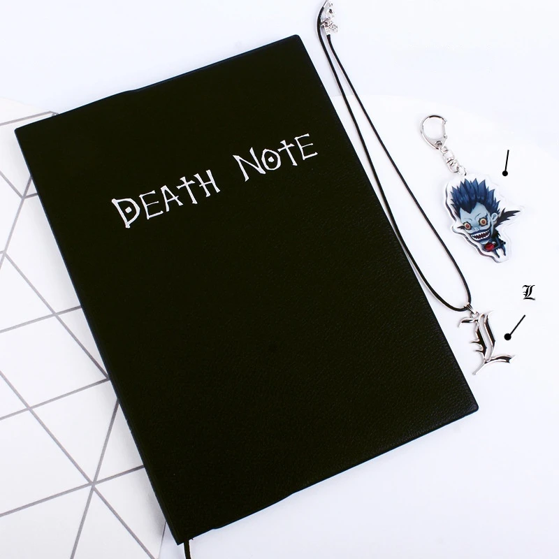 Hot Anime Death Note Figure The Same Death Notebook Feather Pen Comic-Con Cartoon Notebook Dowling Paper Pvc Leather Sheath