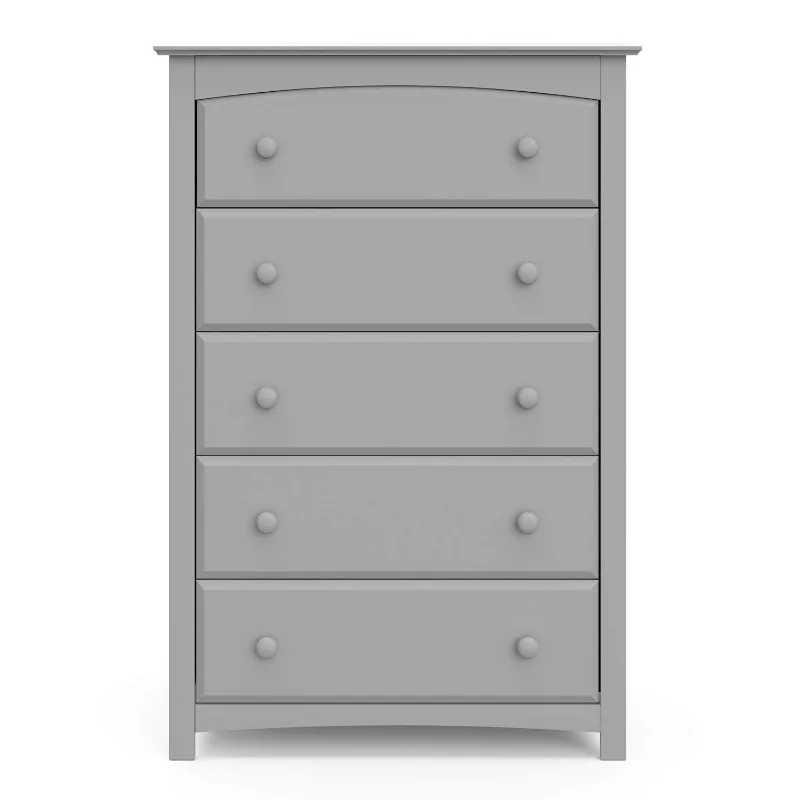 5 Drawer Dresser (Pebble Gray) – Dresser for Kids Bedroom