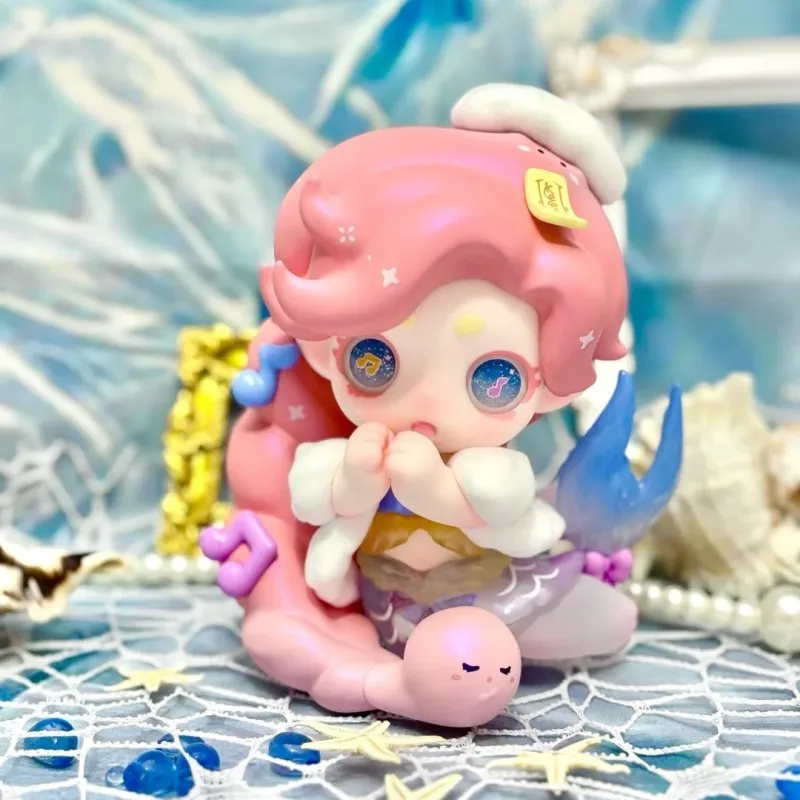 شبح كينو الحقيقي على سلسلة نسيم البحر ثلاثة أجيال من الصندوق العمياء ألعاب يدوية الصنع دمية لطيفة هدية زينة لسطح المكتب