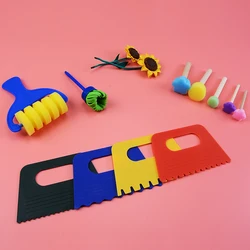 6-piece set /9-piece set /11-piece set scraper sponge rubbing stick set art special-shaped sponge graffiti painting dyeing rubbi