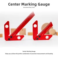 Center Finder, Center Marking Gauge, Line Scriber, 45/90 Degree Right Angle Measuring Tool, Woodworking Carpenter Ruler Tools