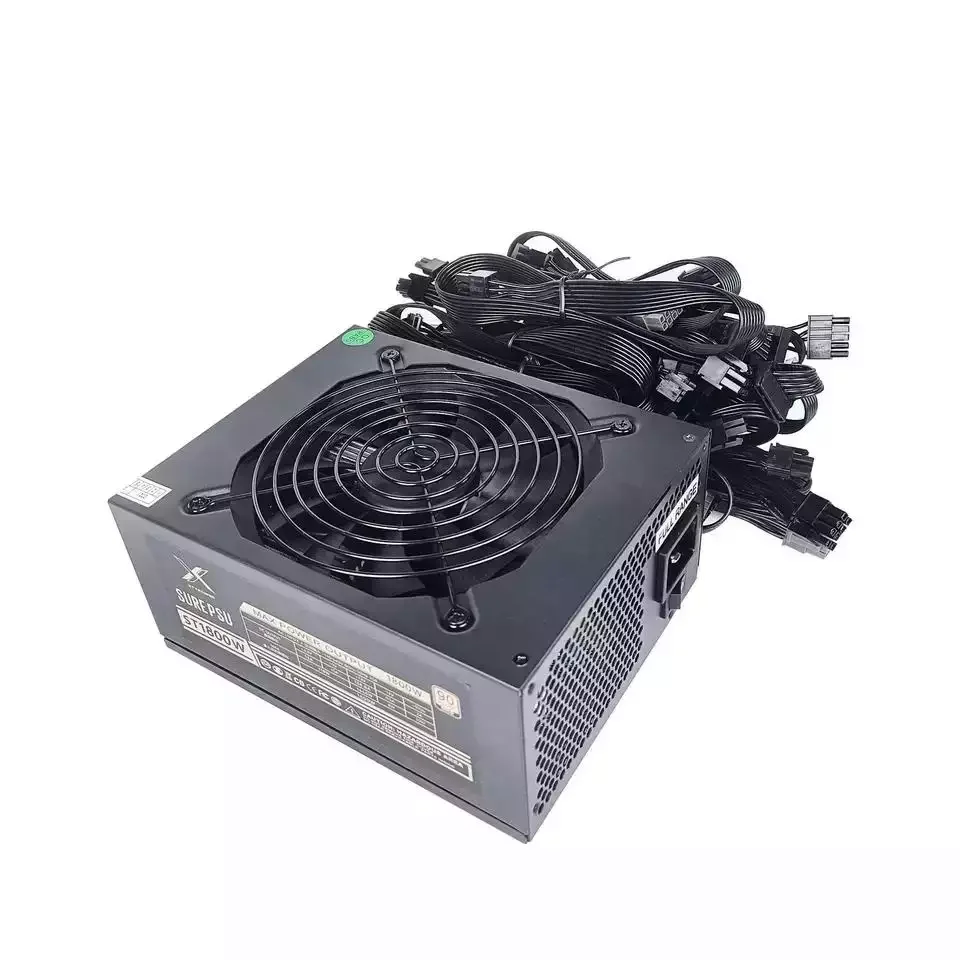 Psu Modular ETF Bitcoin PSU 1800W Unit Suplai Daya PC Pertambangan Atx PSU 110-230V Input 5-120V Output